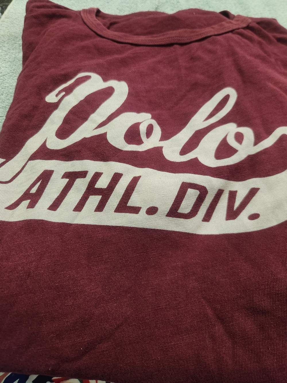Polo by Ralph Lauren Burgundy & Grey Graphic Short Sleeve Tee